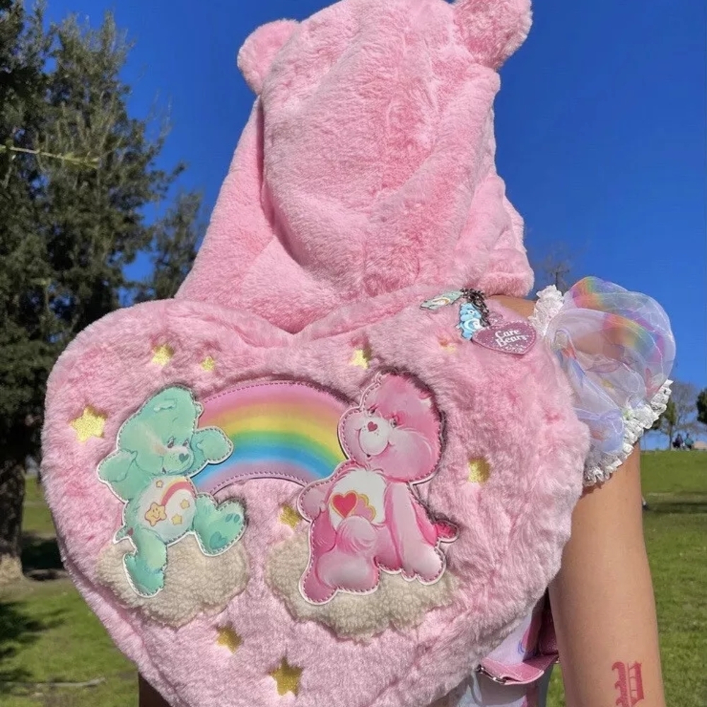 Care Bears Pink Heart Plush Backpack